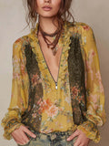 Willa London™ | Vintage Blossom Ruffle Blouse