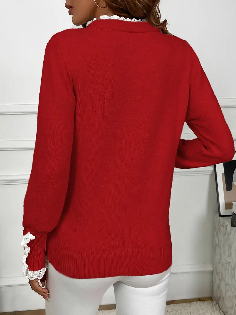 Willa London™ | Elegant Ruffle Knit Sweater