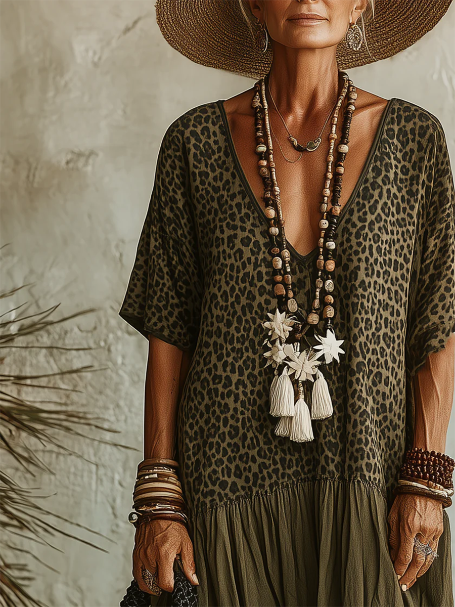 Willa London™ | Seraphine Leopard Midi Dress