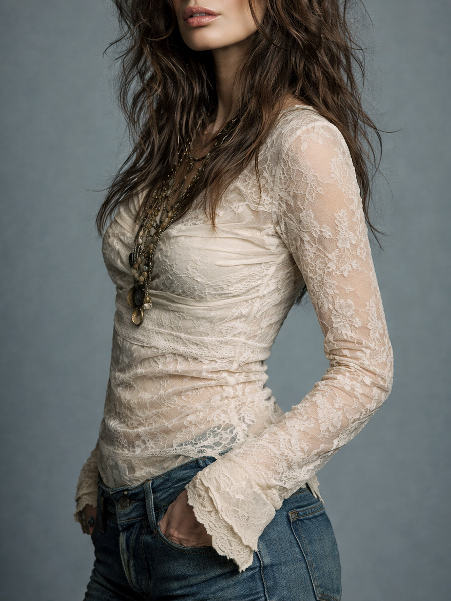 Willa London™ | Enchanted Lace Cowl Blouse