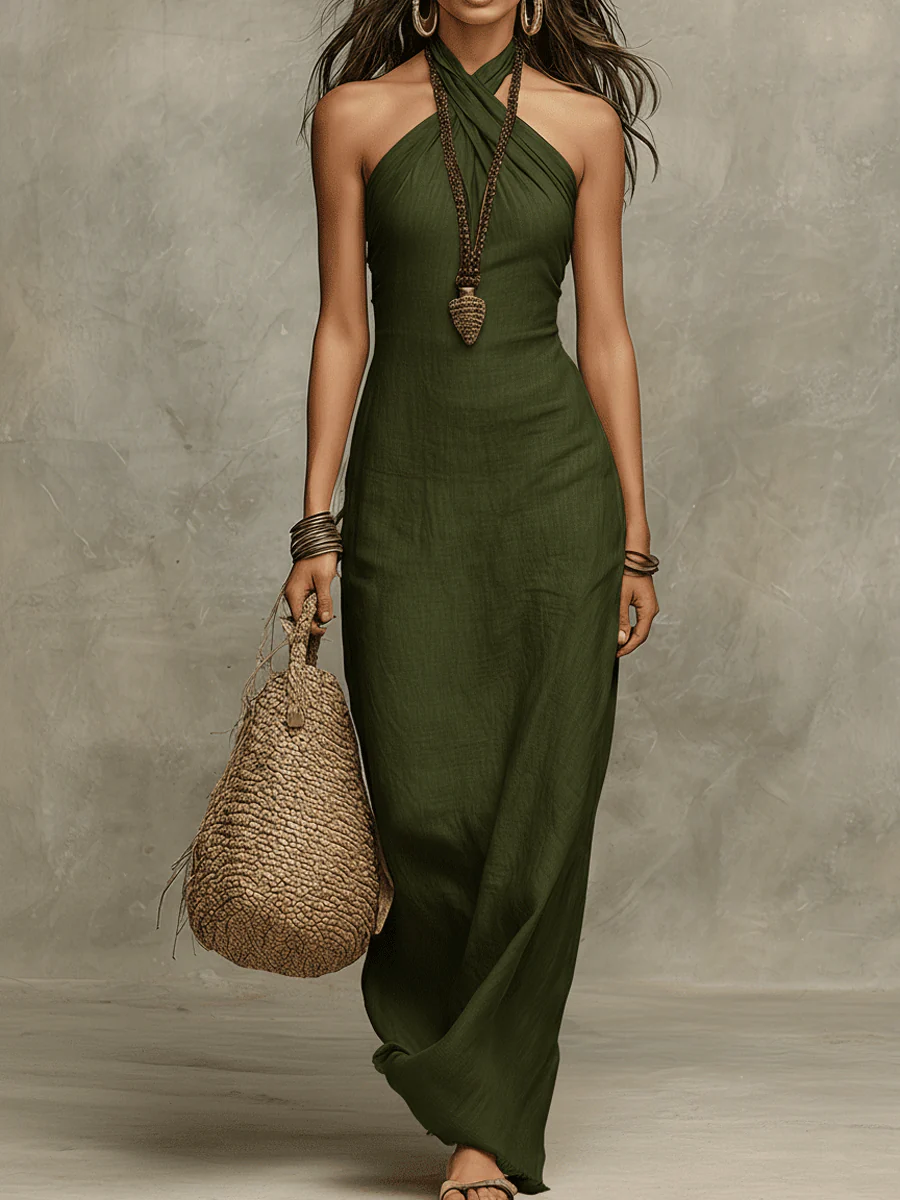 Willa London™ | Serene Linen Maxi Dress
