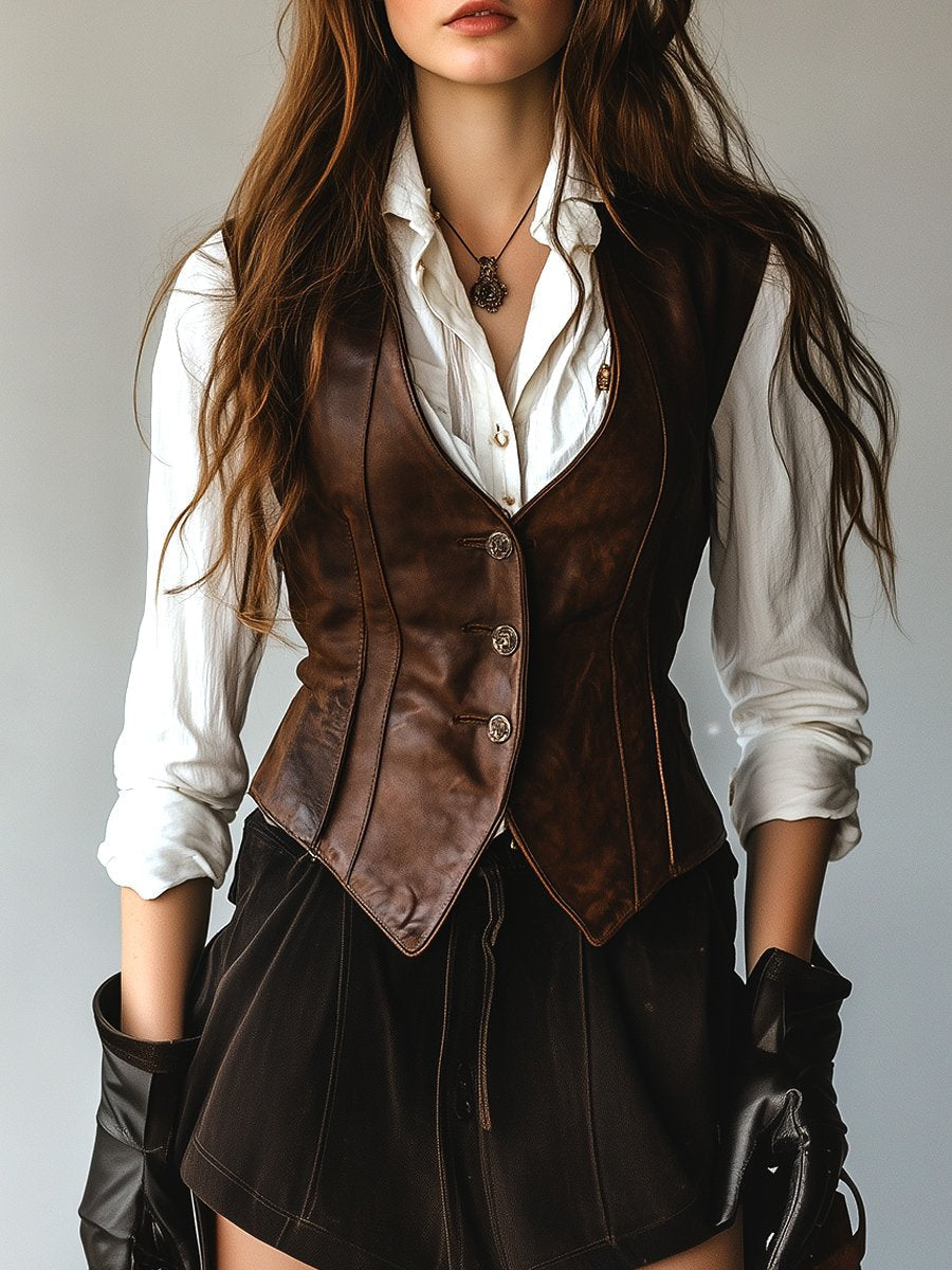 Willa London™ | The Kensington Leather Waistcoat