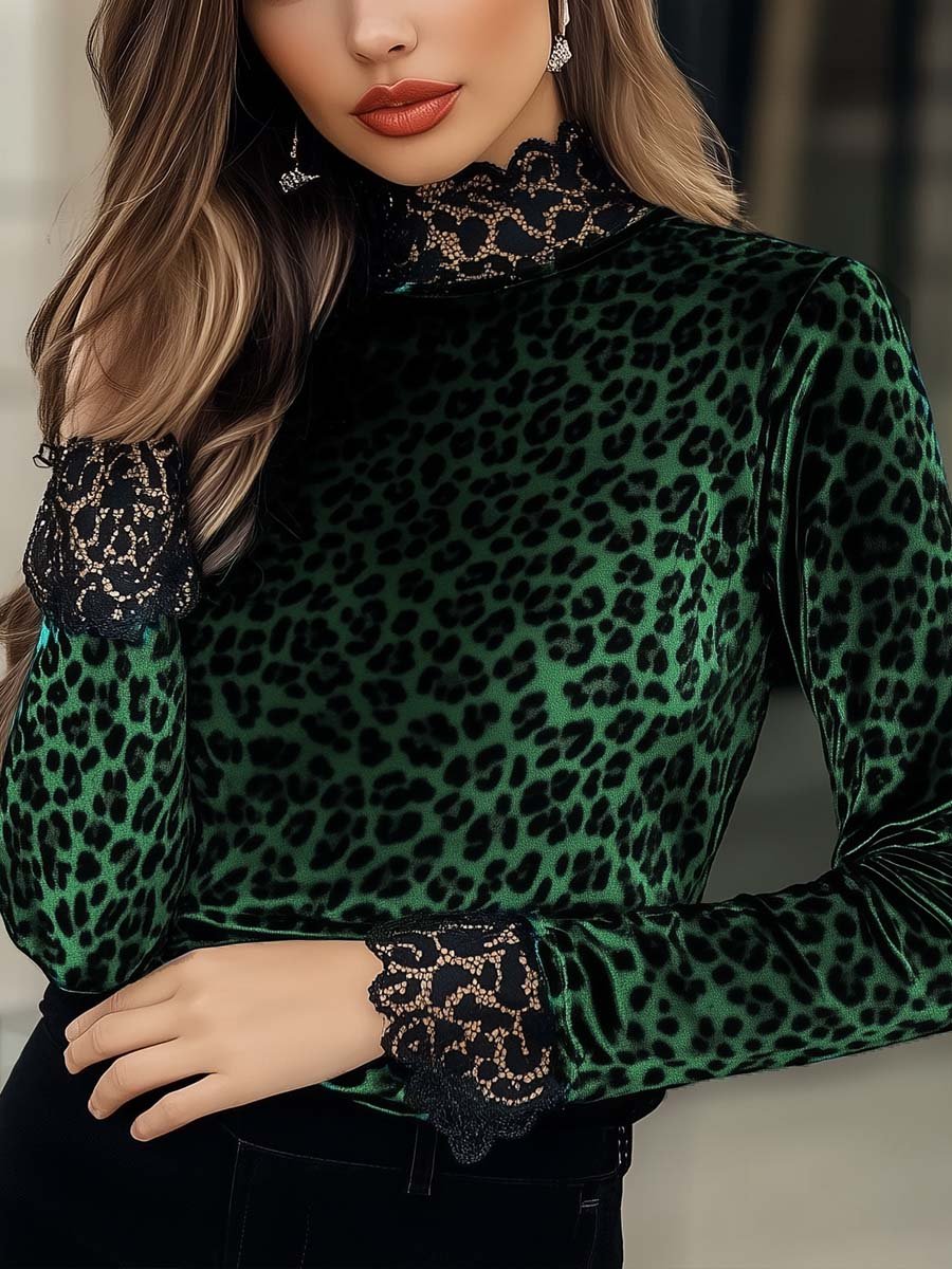 Willa London™ | Velvet Lace Elegance T-Shirt