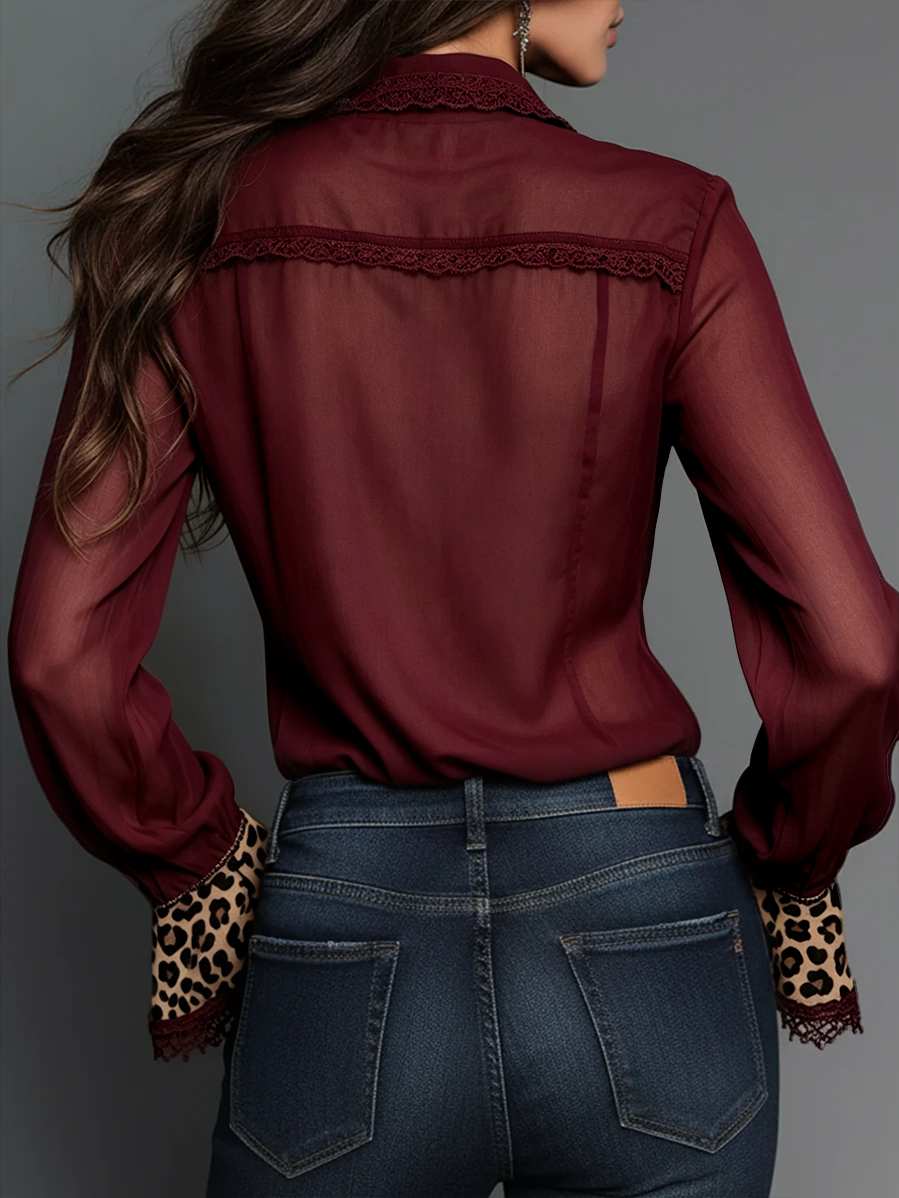 Willa London™ | Vintage Leopard Lace Blouse