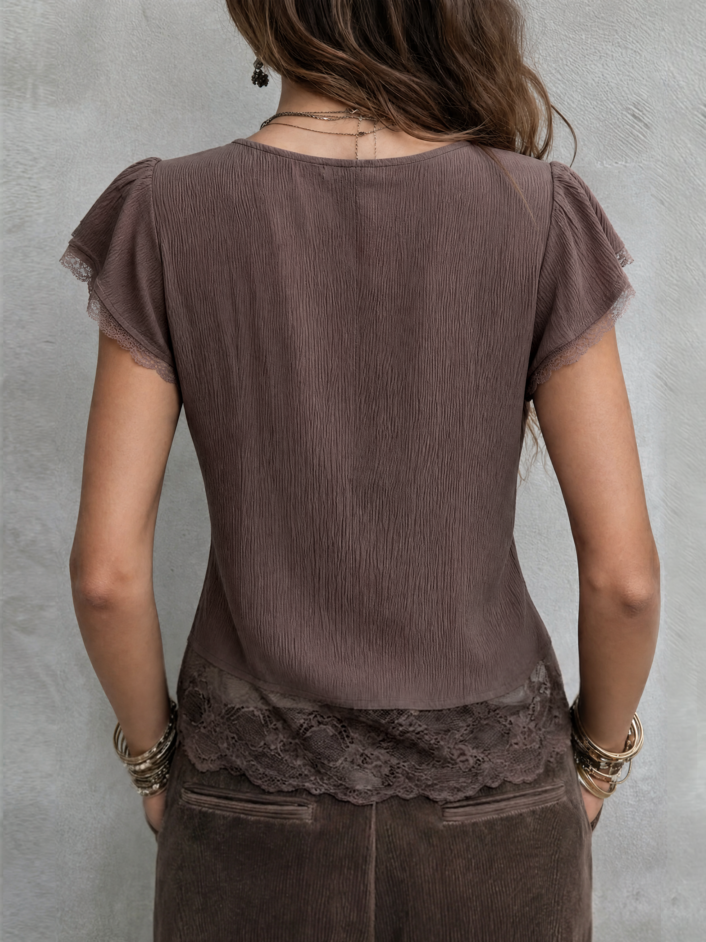 Willa London™ | Vintage Lace V-Neck Blouse