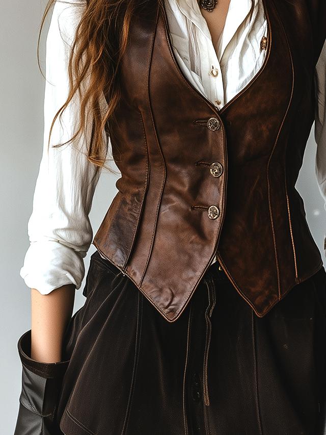Willa London™ | The Kensington Leather Waistcoat