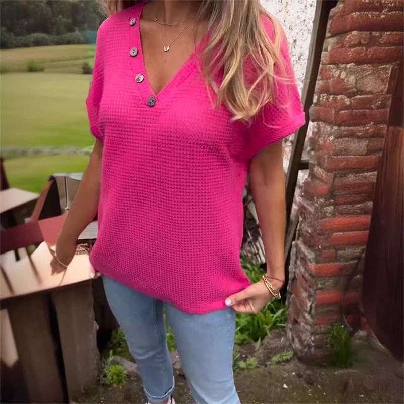 Willa London™ | Elegant V-Neck Knit Top