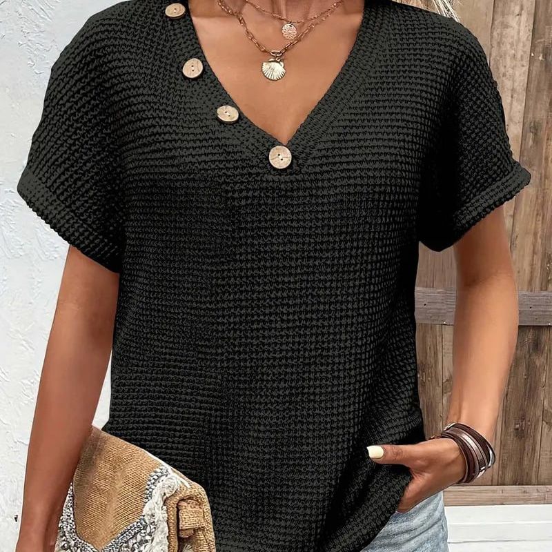 Willa London™ | Elegant V-Neck Knit Top