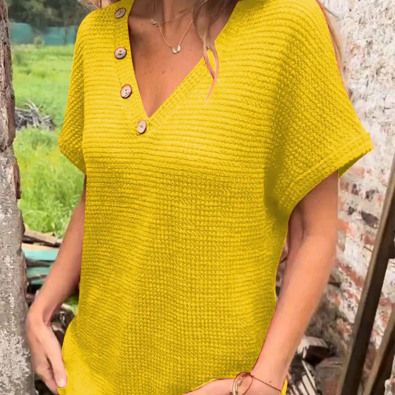 Willa London™ | Elegant V-Neck Knit Top