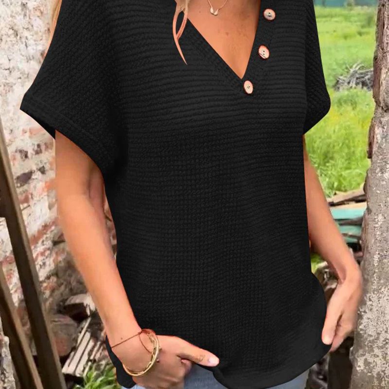 Willa London™ | Elegant V-Neck Knit Top