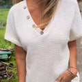 Willa London™ | Elegant V-Neck Knit Top