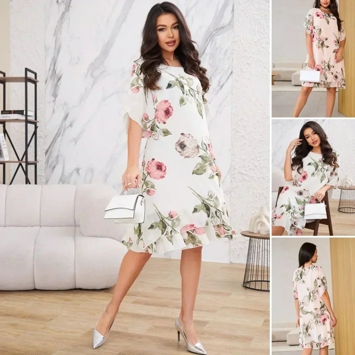 Willa London™ | Petal Whisper Chiffon Dress