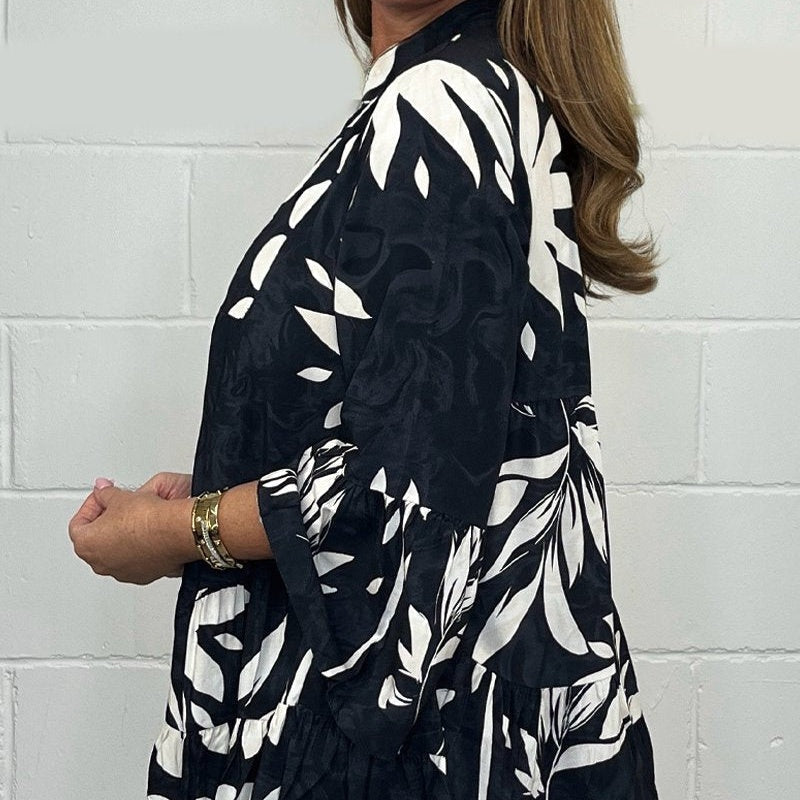 Willa London™ | Elegant V-Neck Flare Blouse