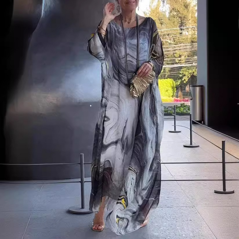 Willa London™ | Marble Chiffon Elegance Dress
