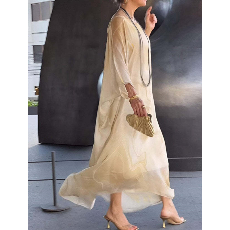 Willa London™ | Marble Chiffon Elegance Dress