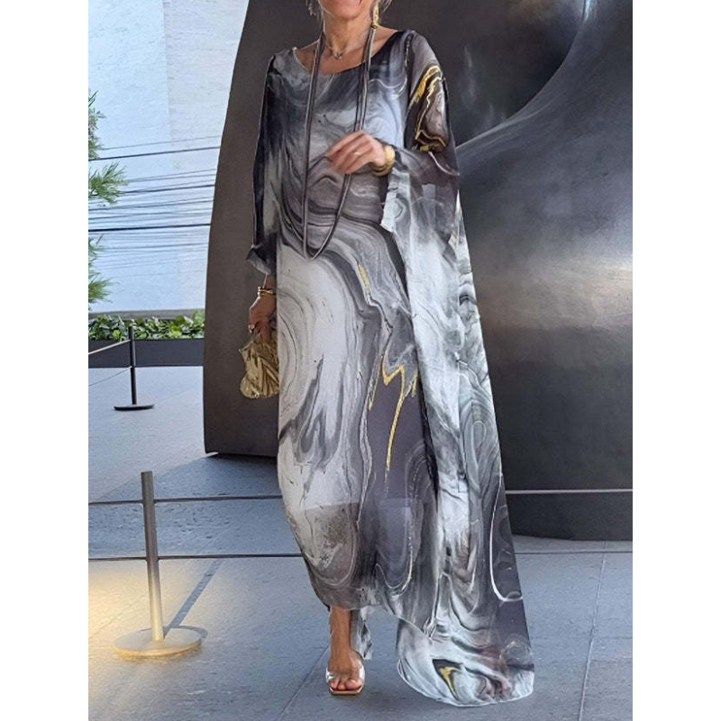 Willa London™ | Marble Chiffon Elegance Dress