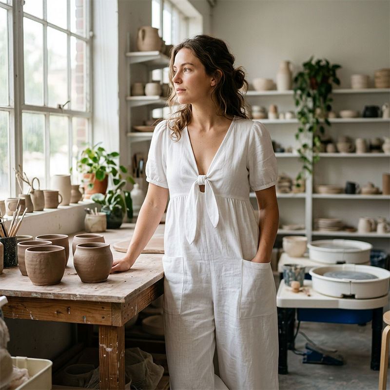 Willa London™ | Serene V-Neck Jumpsuit
